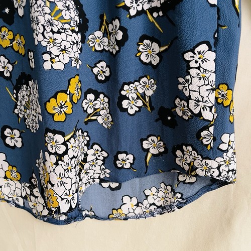 Closet Cold Shoulder Bell Sleeves Shirt Blouse Size 8 S Floral Rare Luxury - Picture 5 of 11
