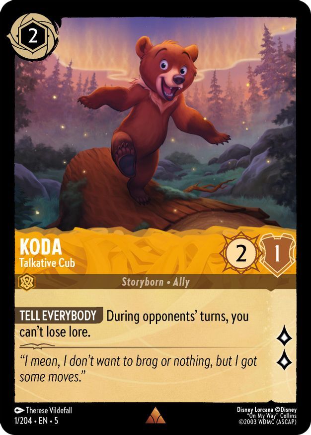 Lorcana Koda - Talkative Cub (1/222) Shimmering Skies LP