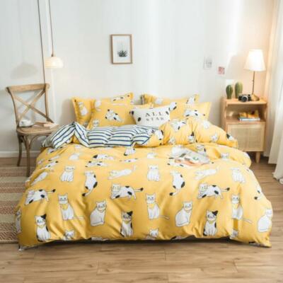 3D Cartoon Kitten ZHUA3014 Bed Pillowcases Quilt Duvet Cover Set Queen King Zoe