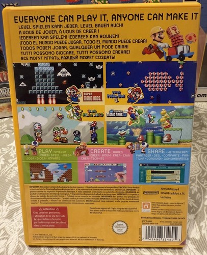 Wii U Wii U-Amiibo Big Box : SUPER MARIO MAKER Pin Badge T-Shirt Book PAL EUR - Picture 4 of 11
