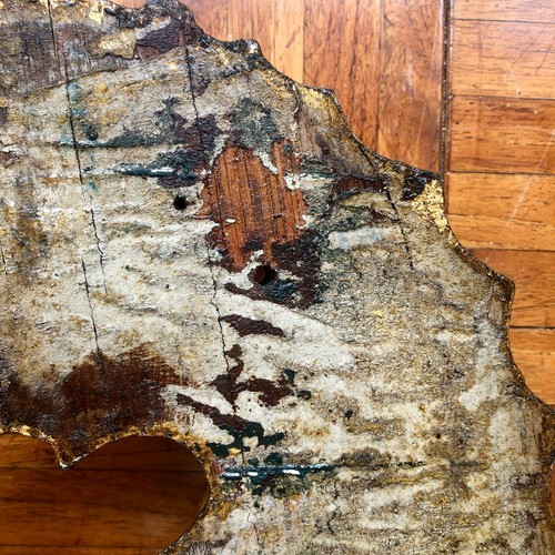 Vintage Hand Carved Gold Leaf Seahorse Decor Maritime Salvage Teak 29" inches - 第 6/9 張圖片