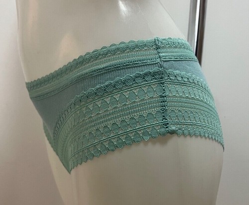 Ex M&S Aqua 100% Cotton Brazilian Briefs Lingerie Knickers Pack Of 3 Size 6-22 - Picture 3 of 6