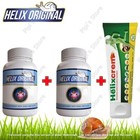 2er Pack HELIX ORIGINAL x 30 Kappen Gelenkstütze + 1er Pack HELIX CREME mit Schnecke