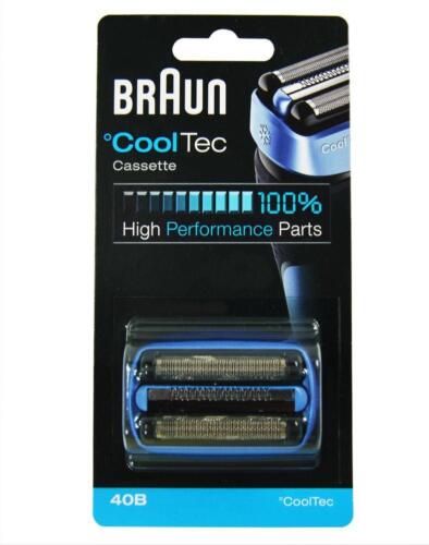 Braun.Kombipack 40B CoolTec cabezal de afeitado de repuesto cabezal de afeitado azul/negro DSB7NRNMUKRCB - Imagen 1 de 3