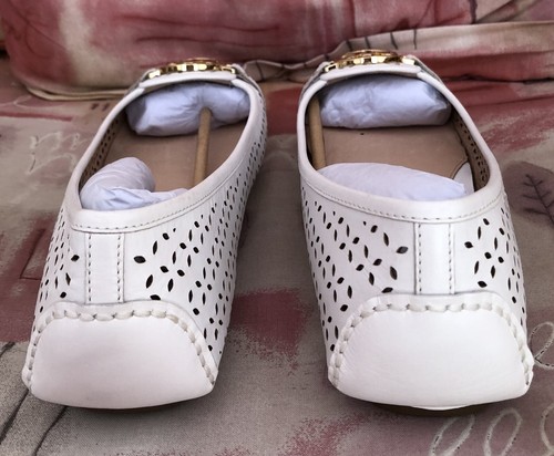 MIchael Kors Fulton Perf optic white leather flat shoes - Picture 5 of 6