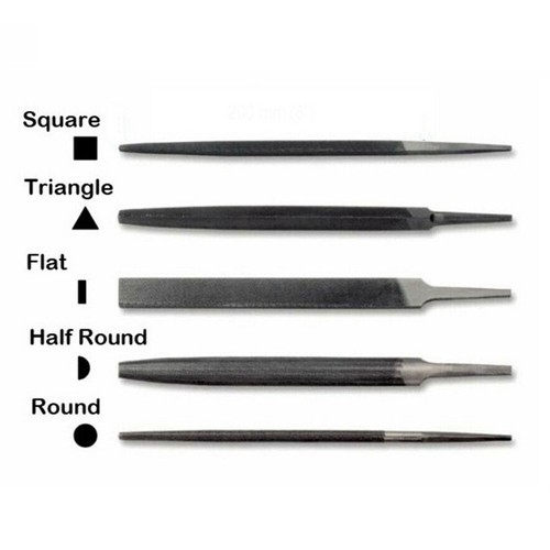 5pcs 6 Inch Alloy Steel Bastard Cut Industrial Steel Files Set 5 Shapes - Picture 13 of 24