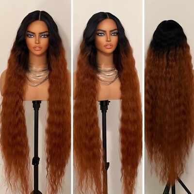 Überarbeitete synthetische Perücken 40 Zoll T-Teil Lace Front Frau Nikki Rapunzel Einheit 2