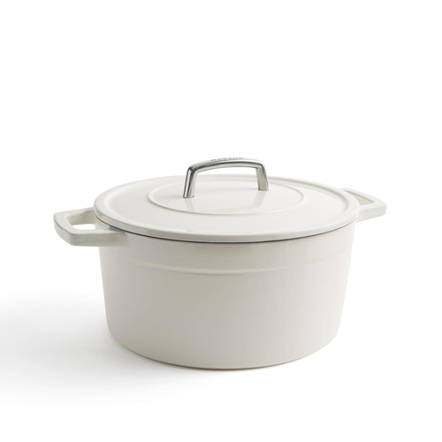 Martha Stewart Signature 7 QT Enameled Cast Iron Dutch Oven W/Lid - Linen White - Picture 10 of 12