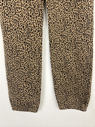 Crewcuts Girls Large Leopard Print Leggings Ankle Drawstring Cotton Blend 24x25 - Picture 2 of 14