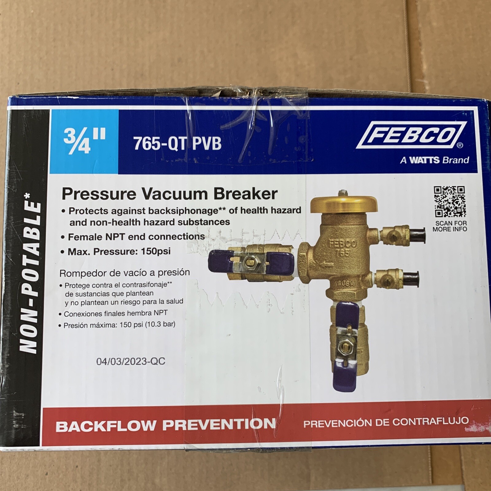 3-4-765-qt-pvb-febco-watts-pressure-vacuum-breaker-backflow-preventer
