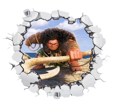 Calcomanía Moana 3d dormitorio Mural De Pared Arte, Niños niños Pegatina
