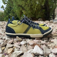 Plae Prospect Sneakers Shoes Womens 8 Yellow Navy Blue Cushioned Casual