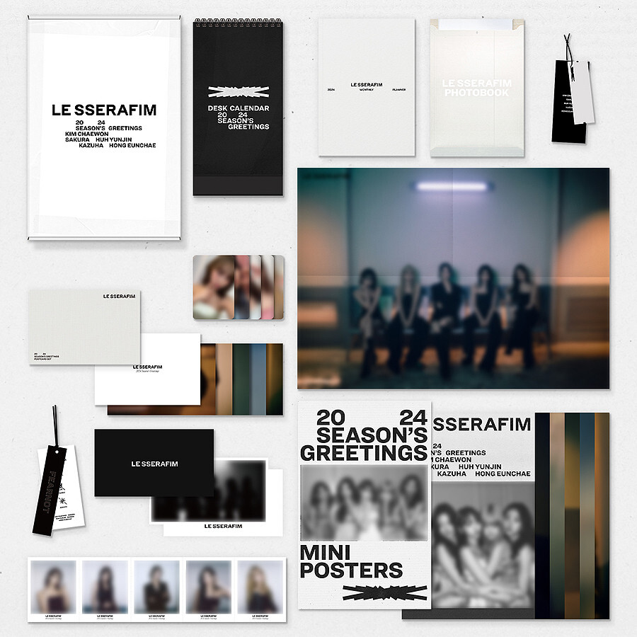 LE SSERAFIM 2024 SEASON'S GREETINGS/Code+Calendar+P.Book+
