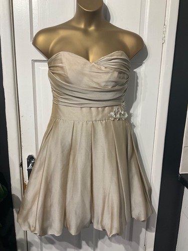 ALVINA VALENTA MAIDS dress size 12 gold bridesmaid, prom, cocktail dress? - Picture 2 of 22