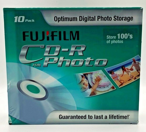 FujiFilm CD-R for Photo 10 Pack 700 MB 48x Write Speed New Sealed - Picture 1 of 6