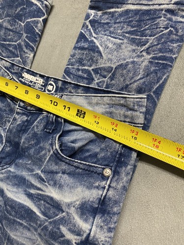 Mecca Jeans Boys 14 Stretch Fit Motto Acid Wash Logo Streetwear Hip Hop 29x27 - Picture 6 of 17