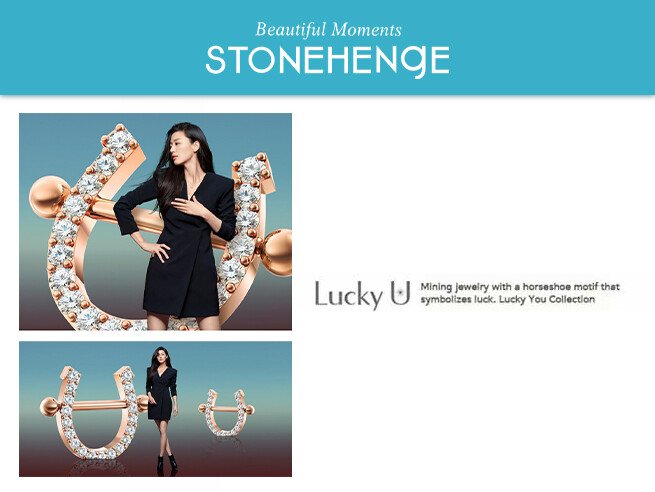Stonehenge 4K Lucky You Necklace P1406 Female Jewelry Jeon
