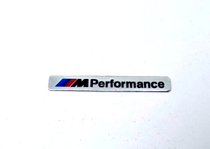 BMW M Performance Logo Emblem ALU Interieur Car Sticker Aufkleber Silber 