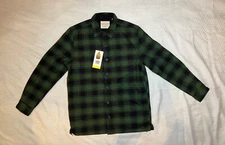 New! Original Weatherproof Vintage Plaid Lined Shirt Jacket Green Size Small