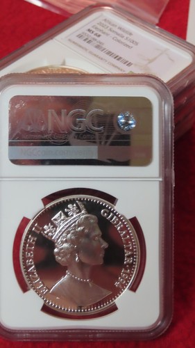 1994 Gibraltar World War  II Fighter Squadron 202 Plane Silver Crown NGC PF69 - Picture 4 of 5