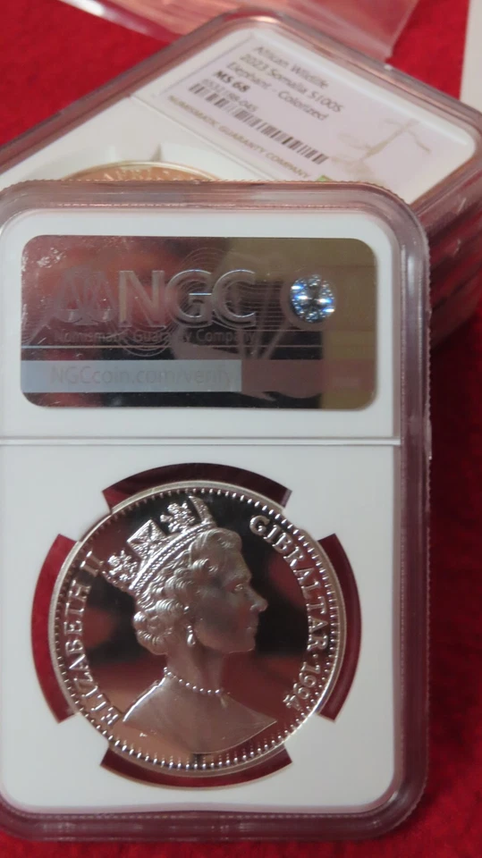 Gibraltar 1994 Segunda Guerra Mundial Escuadrón de Caza 202 Avión Corona de Plata NGC PF69 Foto 4 de 4