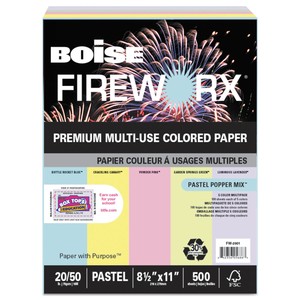Boise-FIREWORX-Colored-Paper-20lb-8-1-2-x-11-Pastel-Popper-Mix-500-Sheets-Ream