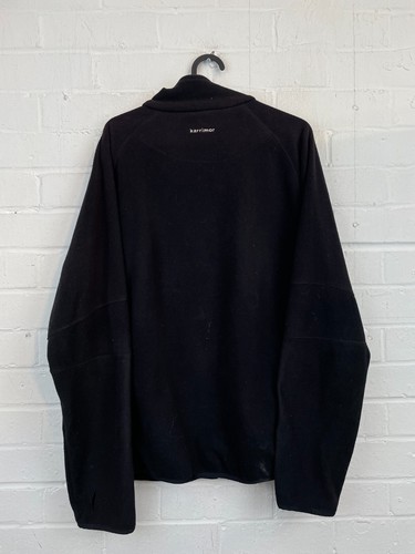 Karrimor schwarz durchgehender Reißverschluss hochgeschlossen Laufen Basic Fleece Größe Small #CS - Bild 2 von 5