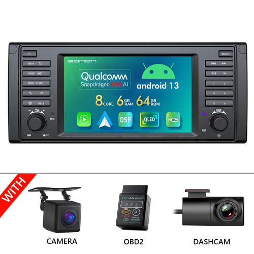 For BMW 5 Series 1996-2003 E39 Android 13 8-Core 7" CarPlay Car Radio GPS Stereo - Picture 33 of 33