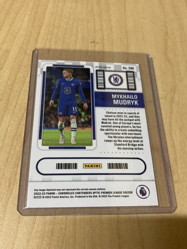 2022-23 Panini Contenders Optic Mykhailo Mudryk Rookie Ticket Silver Prizm #296 - Picture 2 of 6
