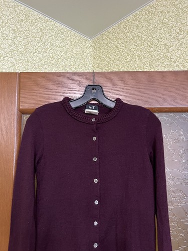 RARE A/T ATSURO TAYAMA JAPAN VINTAGE ARCHIVAL WOMAN KNIT 100% WOOL CARDIGAN SZ S - Picture 2 of 6