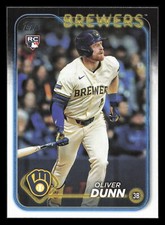 Oliver Dunn RC 2024 Topps Update US310 Milwaukee Brewers