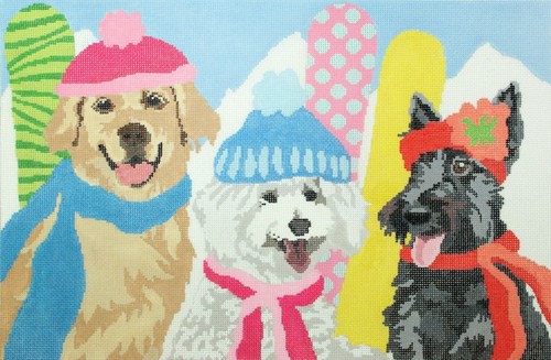 Needlepoint Handpainted CBK Snow Belles 14 x 9.5 - Picture 1 of 4