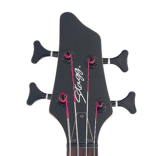 Bajo Eléctrico De 4 Cuerdas "Fusion", Stagg, Completamente Negro - Imagen 4 de 4