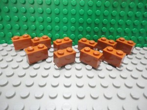 Lego 10 Orange 2x2 regular slopes brick block NEW