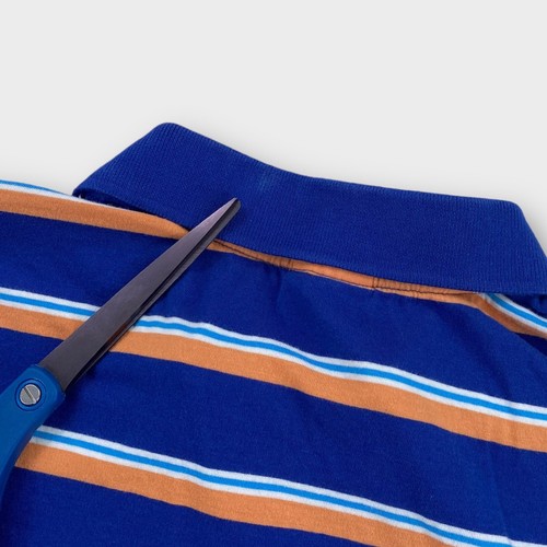 Camisa Polo Brooks Brothers Para Hombre Extra Grande Azul Naranja Rayas Preppy Exterior - Imagen 10 de 10