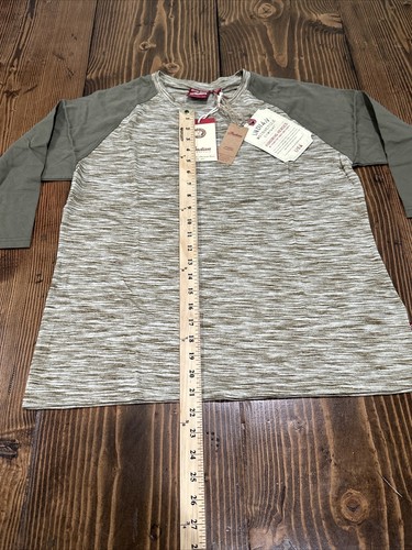 INDIAN MOTORCYCLE Women’s Contrast 3/4 Sleeve Tee Khaki Size Large - Picture 2 of 8