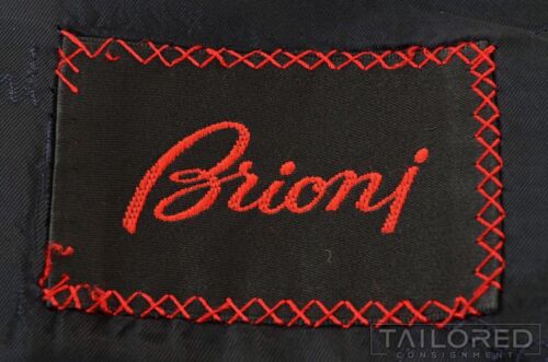 BRIONI Nomentano Blue Plaid Check Wool Mens Blazer Sport Coat Jacket - 46 L - Picture 6 of 9