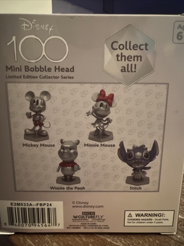 Disney 100 Mini Cabeza Bobble WINNIE THE POOH Edición Limitada Coleccionista - Nuevo en Caja - Imagen 2 de 3