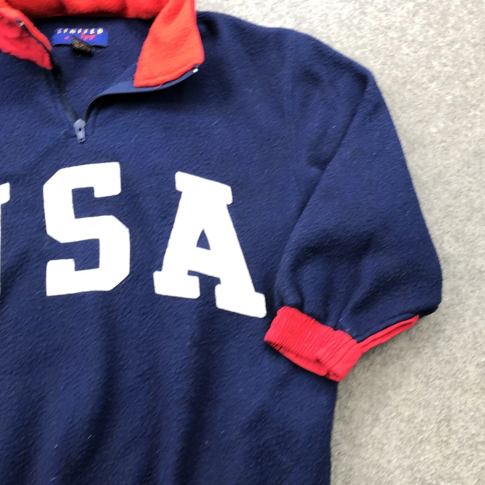 Chaqueta Olímpica Niños 8 Azul Rojo Equipo Olímpico EE. UU. Vellón 1/4 Cremallera Foto 3 de 4