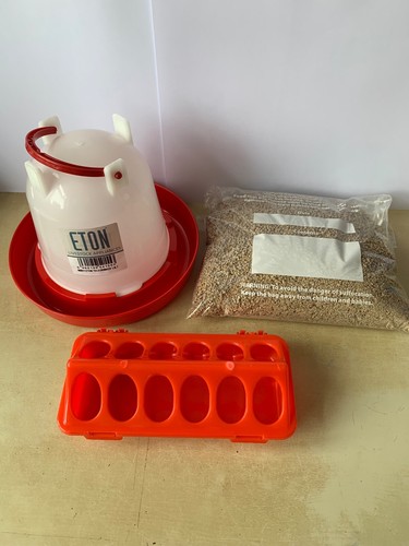 Chick, Quail Brooder Starter Packs Drinker/Feeder/Heat/Feed - WITH CHICK CRUMB - Picture 6 of 22