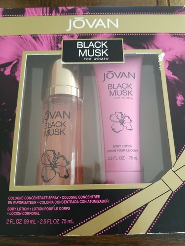 Jovan Black Musk Cologne for women plus Body Lotion NIB - Picture 3 of 3