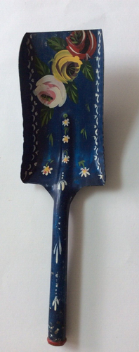 Vintage Canal / Bargeware Hand Painted Metal Coal Shovel - Canal Rose Design - Imagen 13 de 13