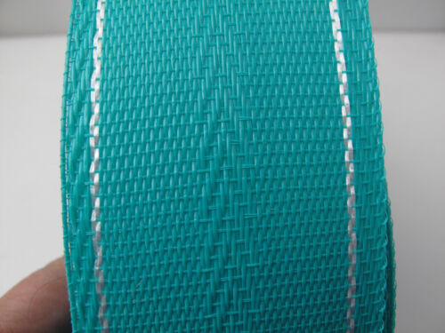 Aluminium Rasenstuhl Re-Web Ersatz Gurtband Rolle blau/aqua weiß gestreift - Bild 2 von 6