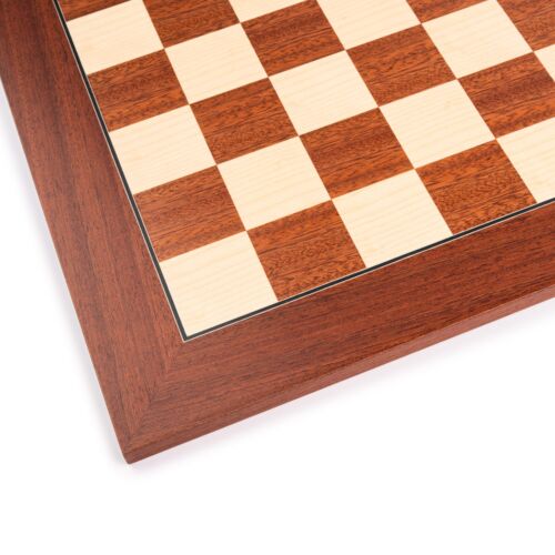 Deluxe Mahogany Wood Chess Board – Handmade in Spain, 22 in. - Picture 3 of 4