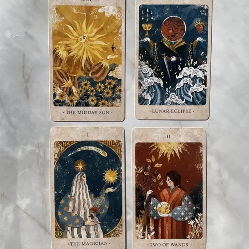 NEW! Solar Kingdom Tarot 86 Beautiful Artwork Oracle Cards w/ Cream Edges - Picture 7 of 12