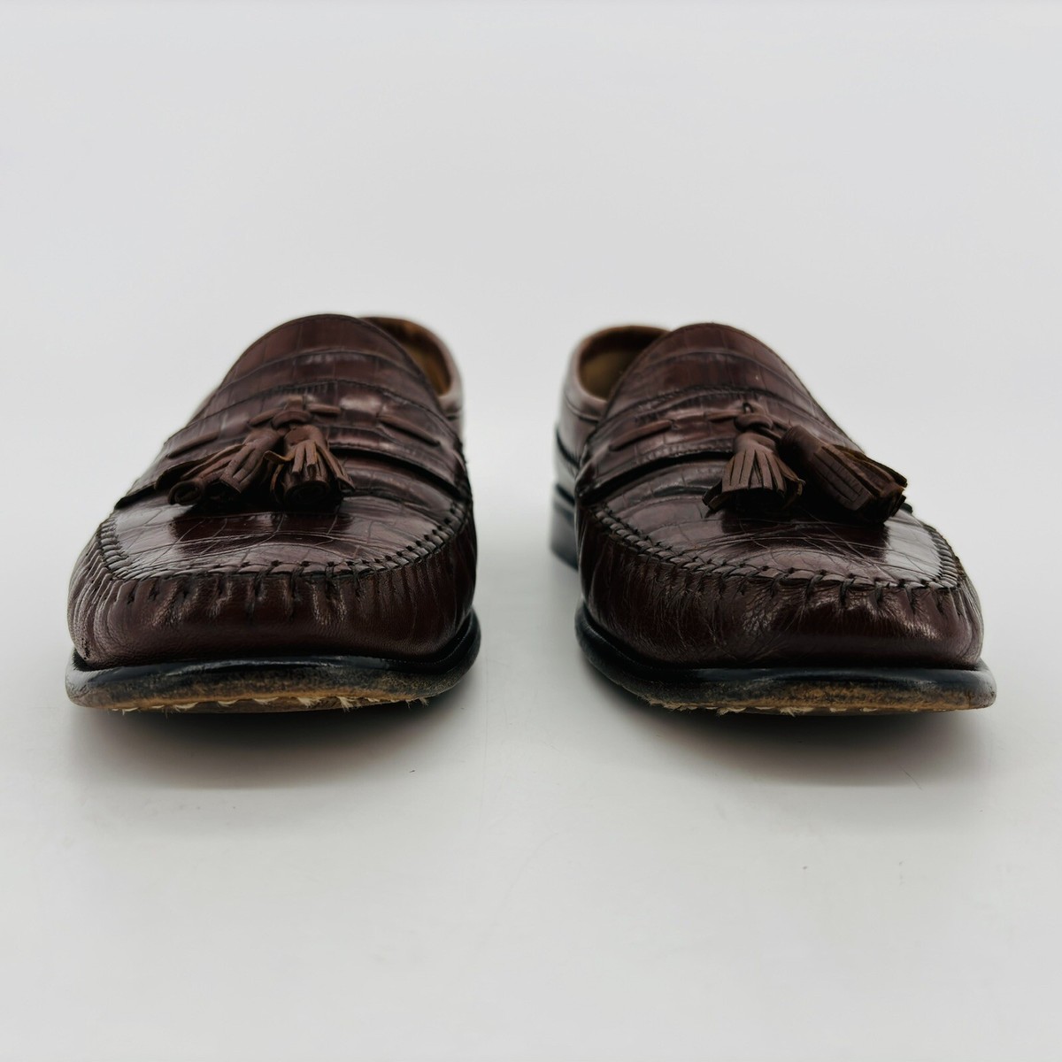 Florsheim Men PISA Moc Toe Tassel Loafers Size 9D Shoes Cognac Florsheim Leather Mens Pisa MOC Toe Tassel Loafer Cognac  main image 2
