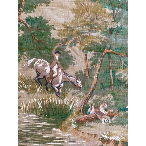 Bassett McNab "The Chase" John A. Stewart fabric toile swatch 2 yards 27” - Picture 6 of 8