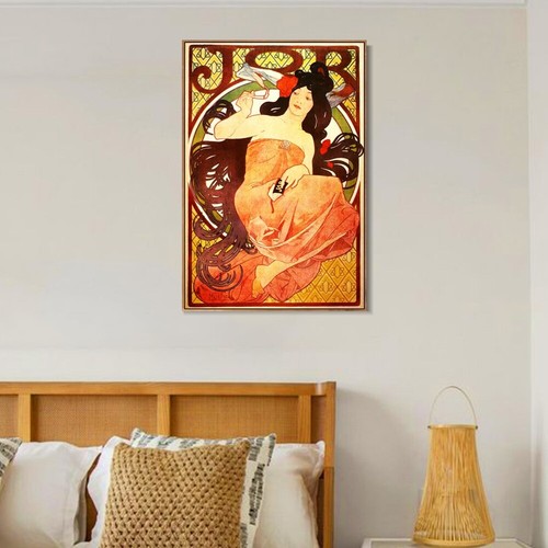 Framed Canvas Giclee Print Job, 1898 by Alphonse Mucha Wall Art Home Decorations - Picture 4 of 17