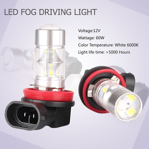 H11 60W White Super Bright 2323 LED Fog Headlight Driving Light Lamp Bulbs Car - Bild 4 von 12