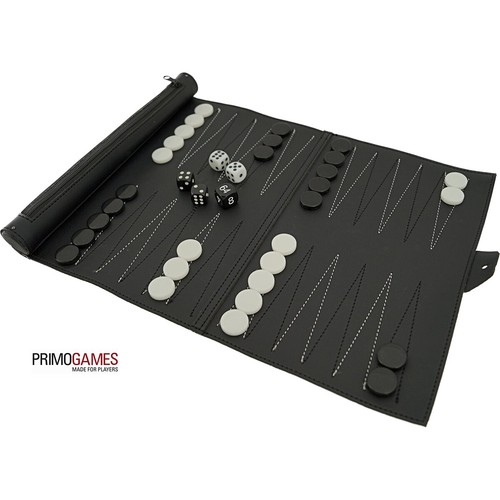PrimoGames Reise Backgammon Traveller - Tavla Würfelspiel zum Rollen P-15414 - Bild 4 von 8